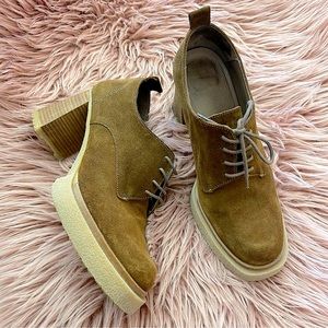 Wonders Loafer with bloc heel 3 inches, platform brown 🤎